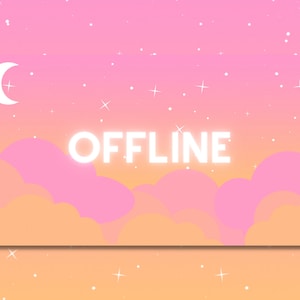 Twitch Offline Banner, Twitch Profile Banner, Desktop Wallpaper | Pink Sunrise, video player banner, twitch screens, desktop wallpaper