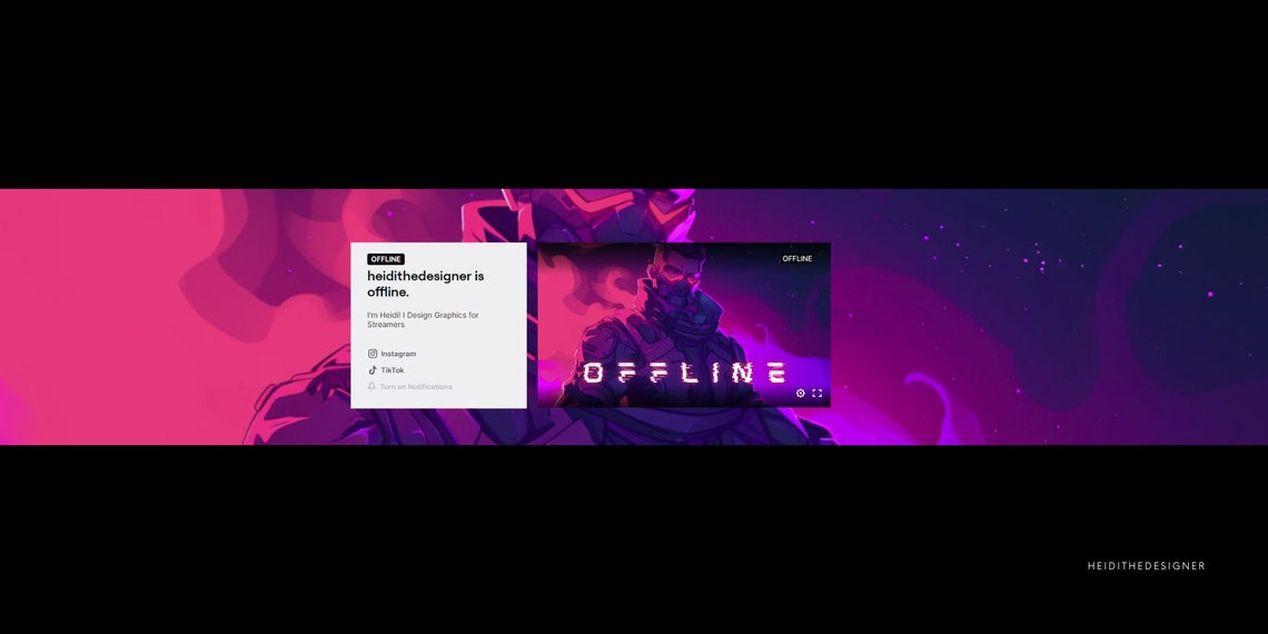 Twitch and Kick Offline Banner Pack (cyber Aesthetic): Conner - Twitch ...