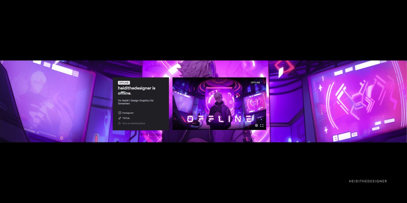 Twitch and Kick Offline Banner Pack (cyber Aesthetic): James - Twitch ...