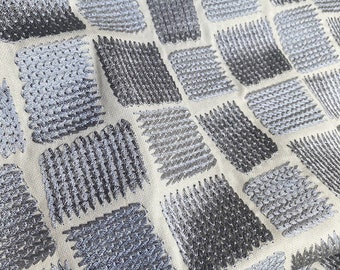 1 yard 27 inches- Designer Remanent- Zimmer and Rhode- Powell Embroidery- Textured fabric