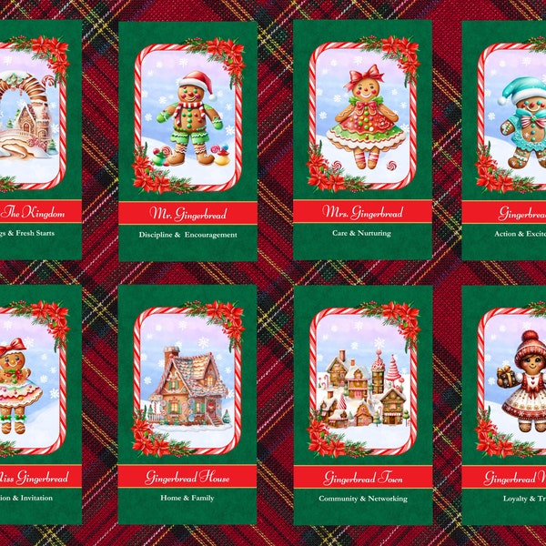 Gingerbread Christmas Oracle Card Deck | 53 Card Deck | E-Instructions