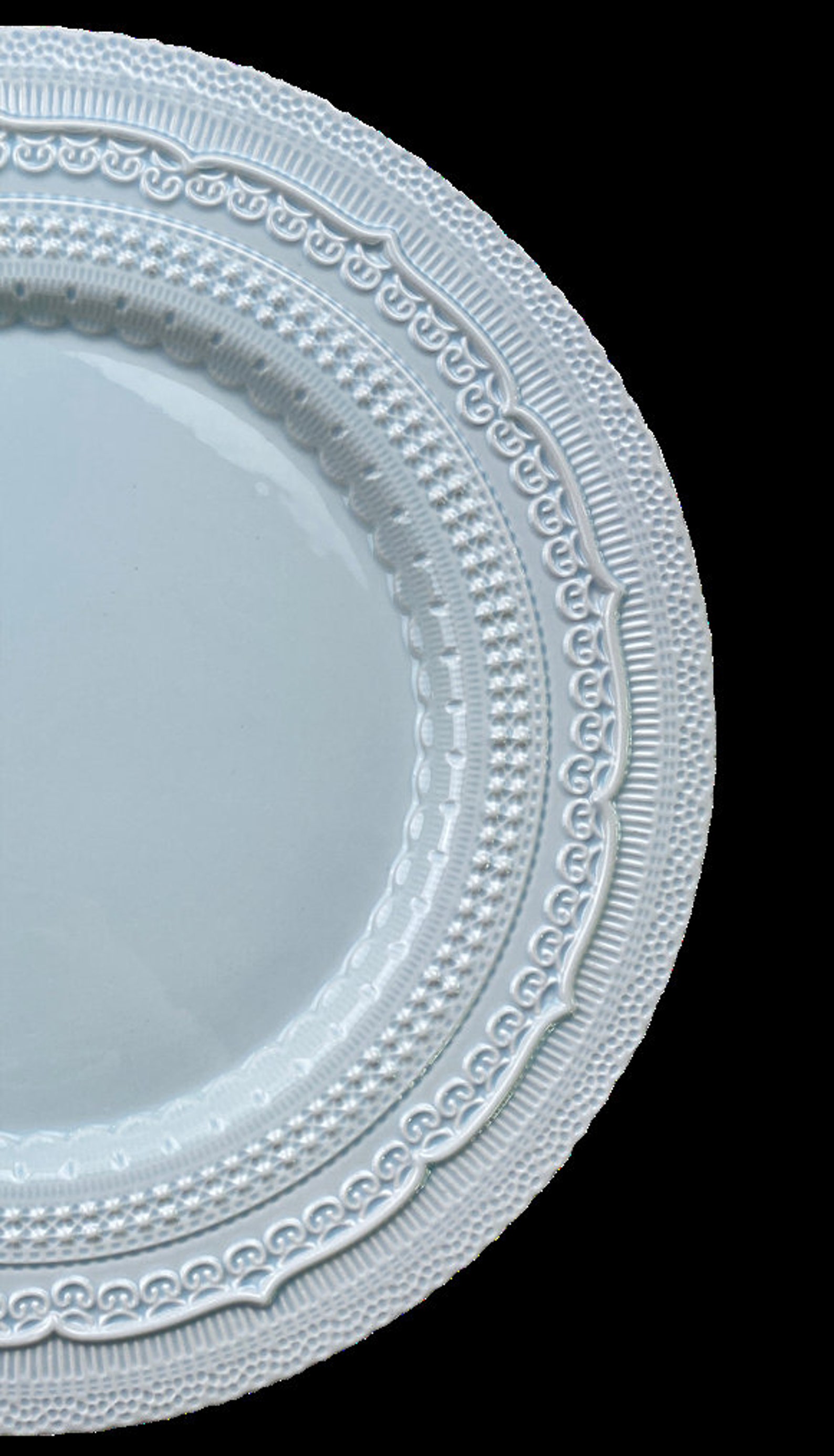 Ceramic charger plate Dusty Blue Etsy