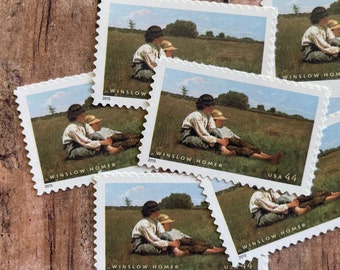 5 Winslow Homer 44 Cent Vintage Briefmarken. Amerikanische Künstler. Postcrossing. Hochzeitsporto. Unbenutzte postfrische Briefmarken.