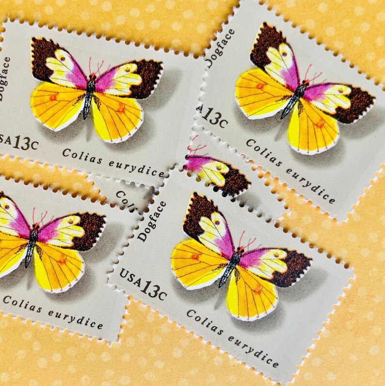 10 Dogface Butterfly 13 Cent Vintage Postage Stamps. Wedding Etsy
