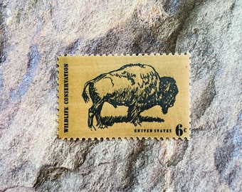 10 Buffalo 6 Cent Vintage Briefmarken. Naturschutz. Hochzeitsporto. Postcrossing. Unbenutzte postfrische Briefmarken.