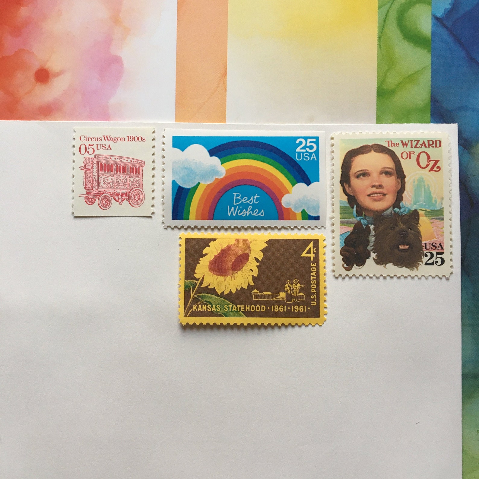 4 Wizard of Oz Vintage Stamp Sets. Curated Vintage Postage. Etsy