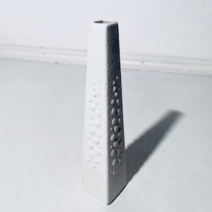 KPM Bavaria Handmade Porcelain Pyramid Vase / Royal Porzellan / 1960s Vintage Decor / OP Art