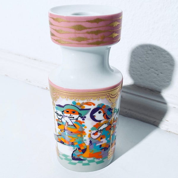 Rosenthal Björn Wiinblad Special Edition Asian Porcelain Candle Holder / Home Decor