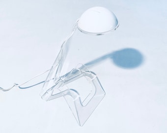 Designer Perspex Desk Lamp / Home Decor 1990s