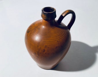 KWU Dehme Brown Ceramic Vase Jug / Vintage Decor 1960s