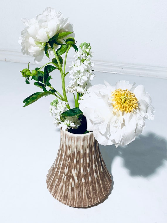 陶器製の黒白グラデーション花瓶 陶器製花瓶 グラデーション 花彫刻 - メルカリ