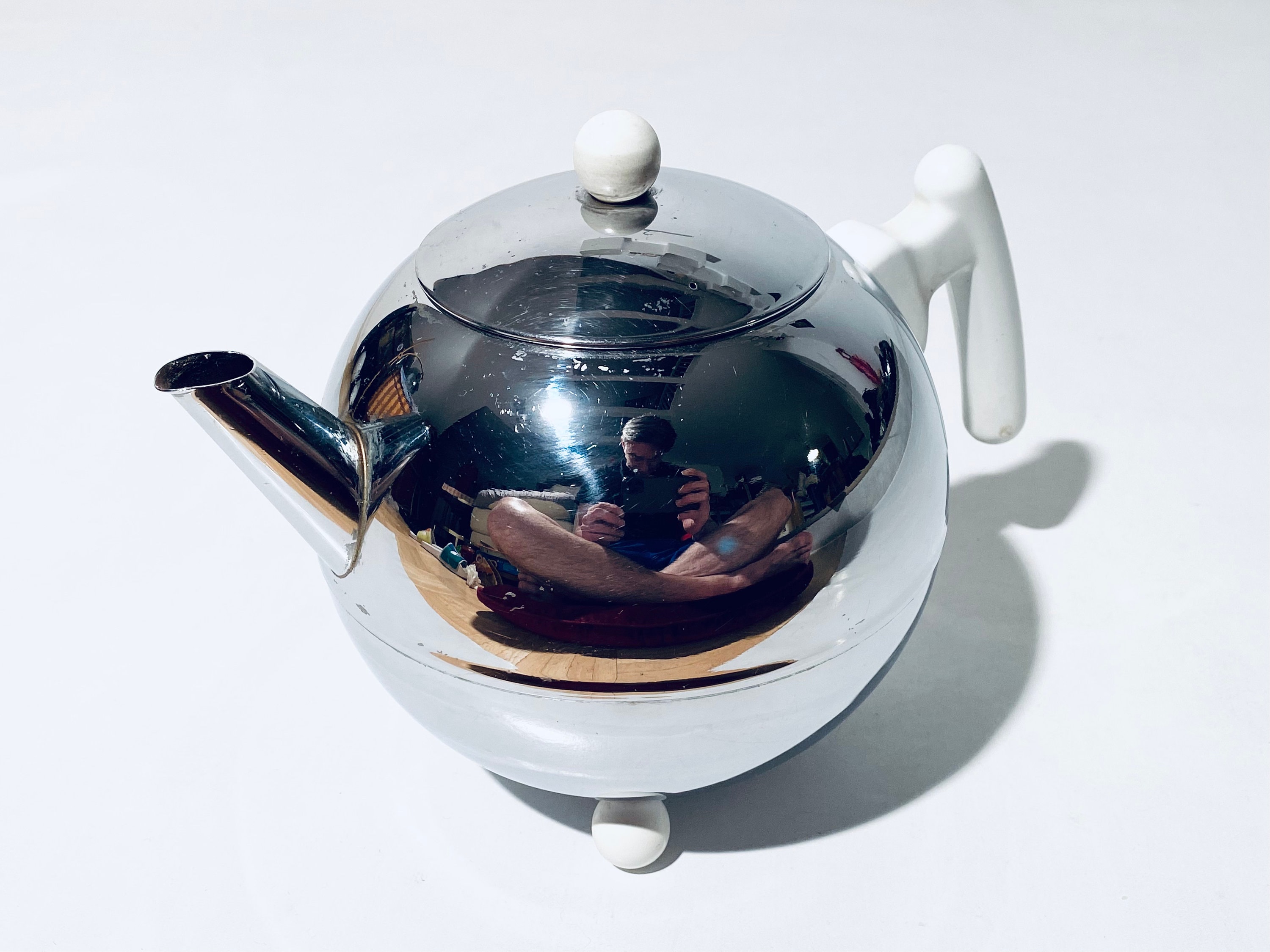 Théière / Cafetière Salam Vintage Années 50 – Céramique Noire Brillante, Fabrication Française, Avec Filtre Et Infuseur Intégré