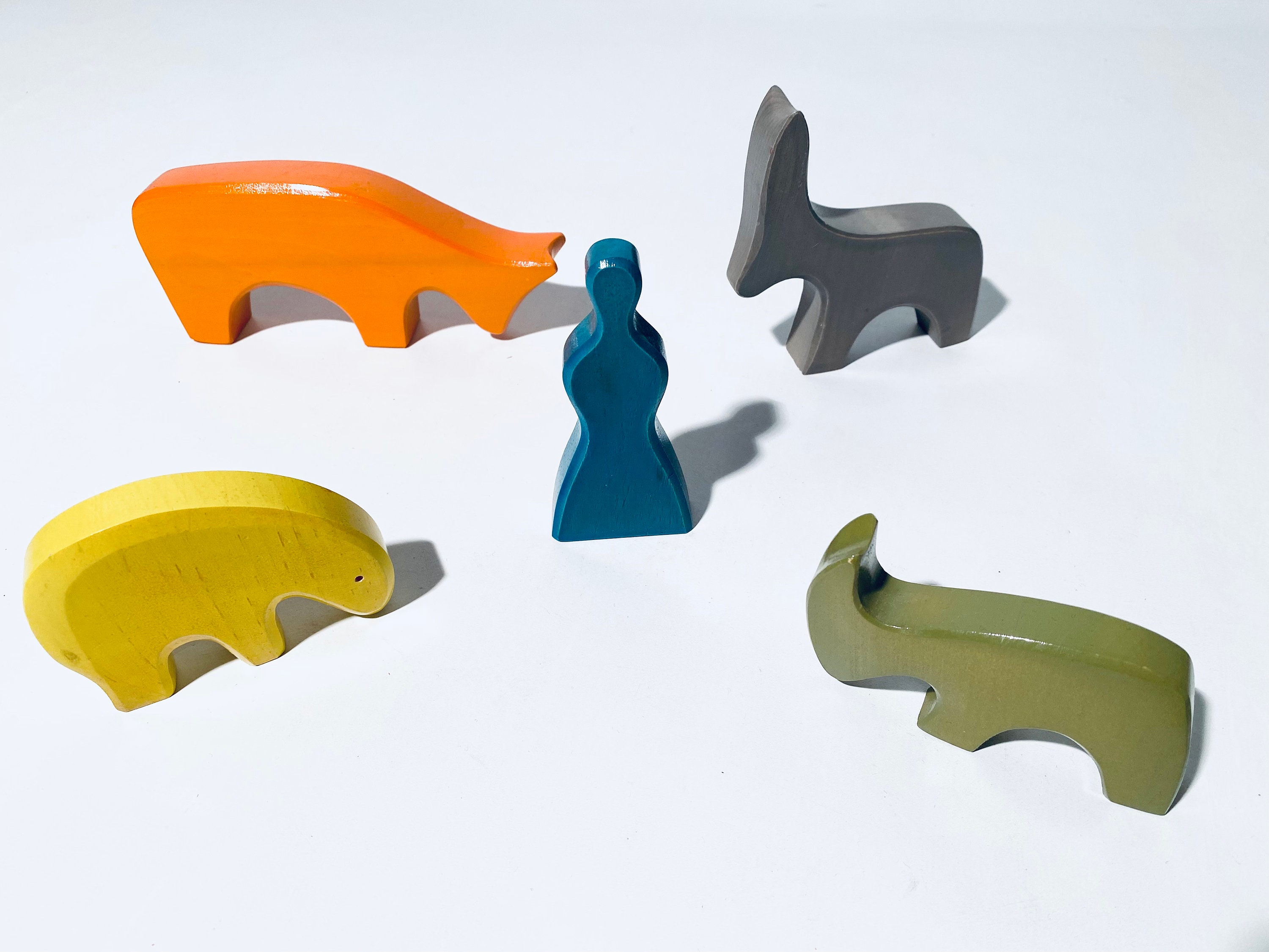 その他 Antonio Vitali Wooden Toy Antonio Vitali Wooden Toy Animal Set Ornamentation / Vintage Decor