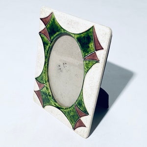 Ornate Art Nouveau Ceramic Picture Frame / Vintage French Decor