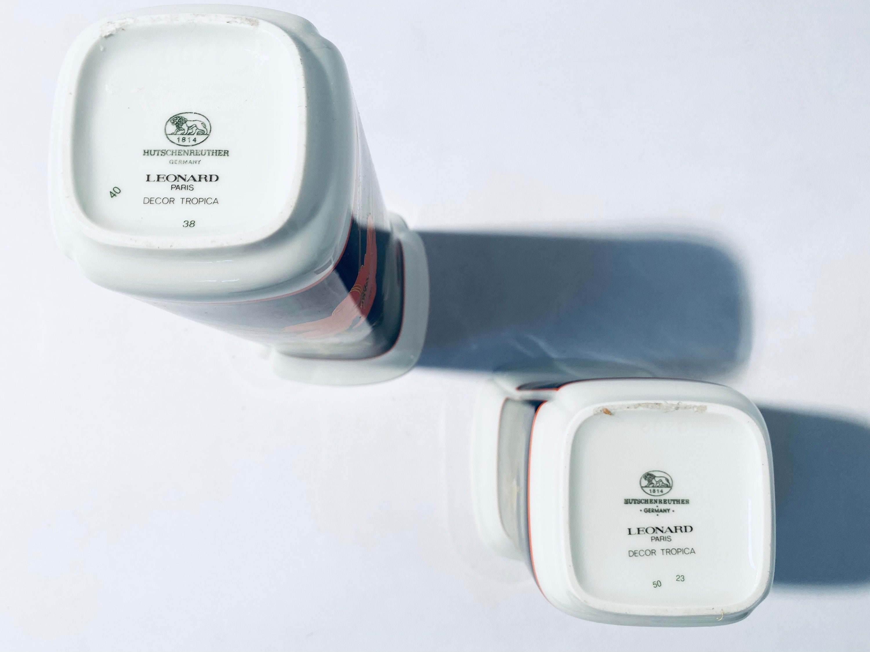 Two Leonard Paris Decor Tropica Porcelain Vases / Hutschenreuther