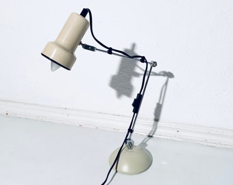 Gray Matt Lumess Table Light / 1980s Vintage Decor