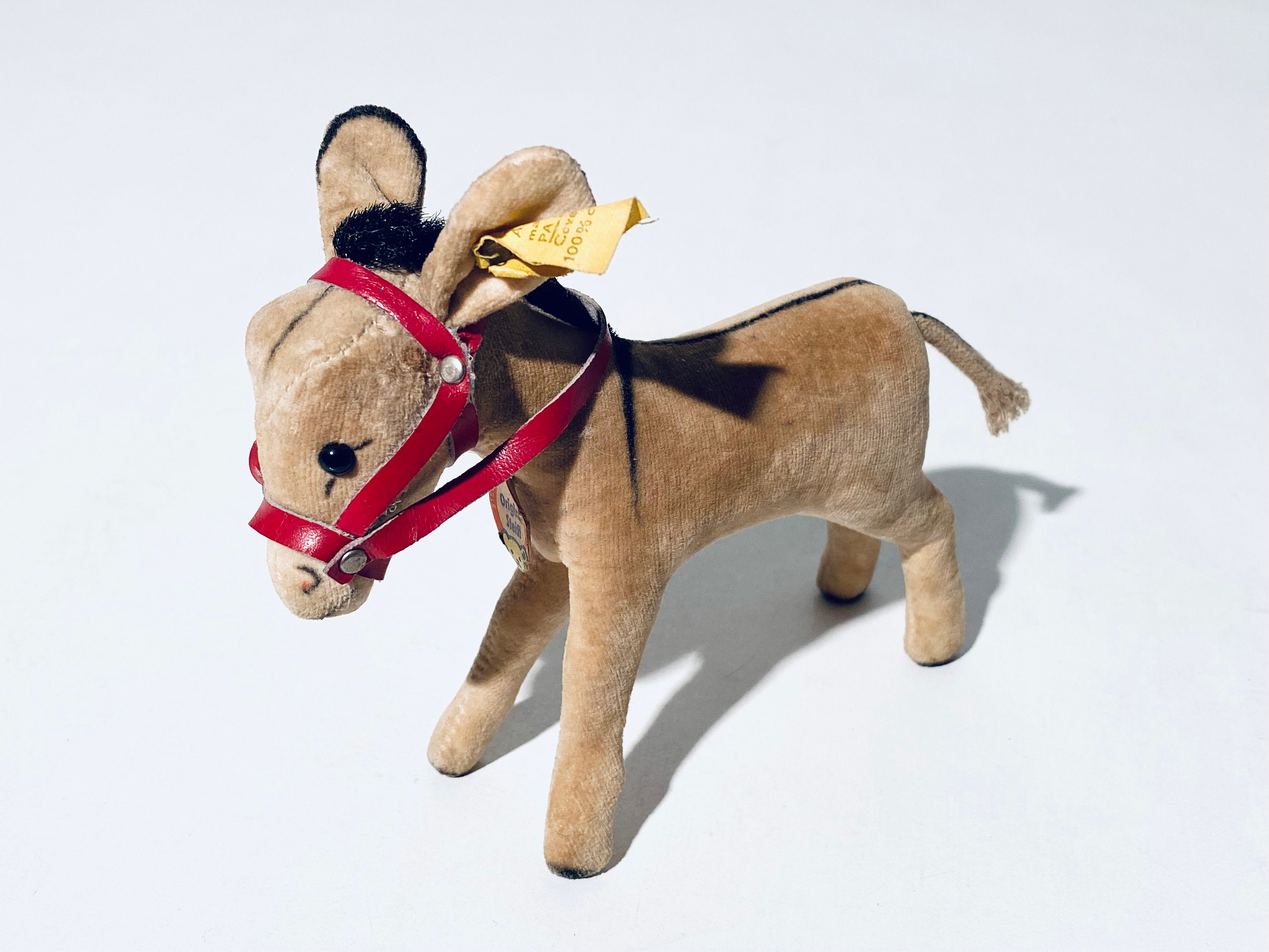Mid-century Steiff Stuffed Donkey Toy With All Ids / Vintage Mid-century Steiff Stuffed Donkey Toy With All Ids / Vintage