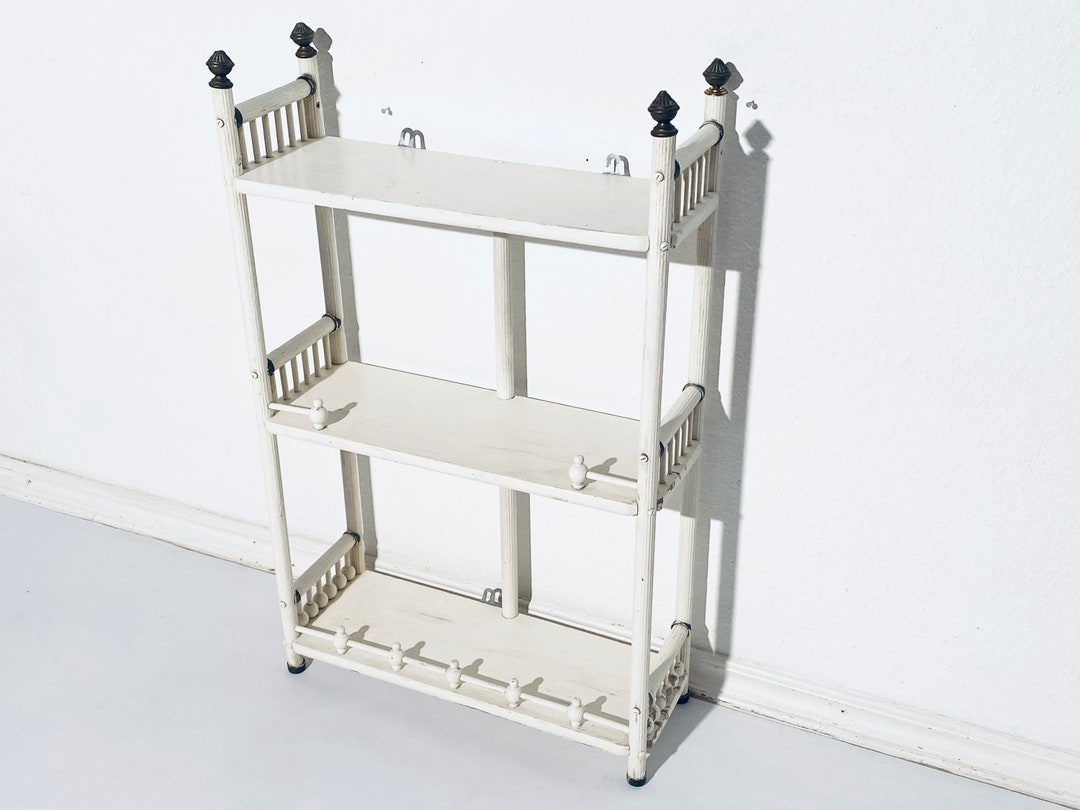 Antique White Wooden Shelf Unit / Wilhelminian French Vintage Etsy