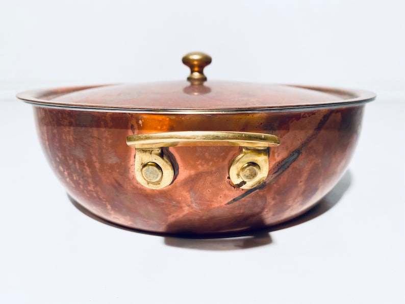 Traditional Spring Copper Cooking Pot / Made in Switzerland / Sheraton Hotel Frankfurt image 3