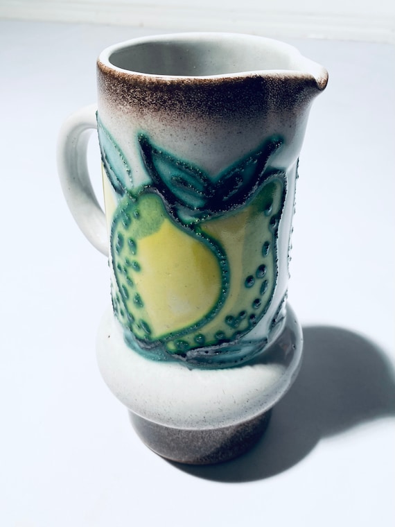 Strehla Keramik GDR Ceramic Jug Pitcher Vase / Vintage Decor 1960s