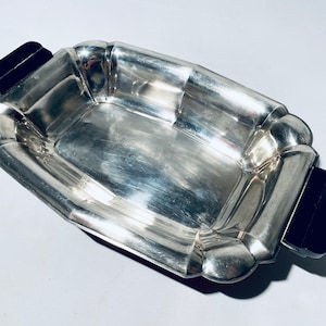 Art Deco Wellner Silver Plated Serving Tray / Fruit Bowl / Vintage Tableware