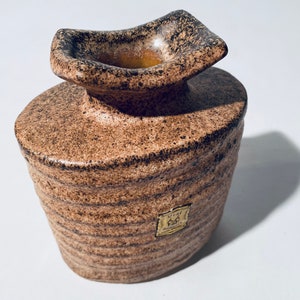 Vest Keramiek Gouda Holland Ceramic Brown Vase / 1960s Vintage Decor