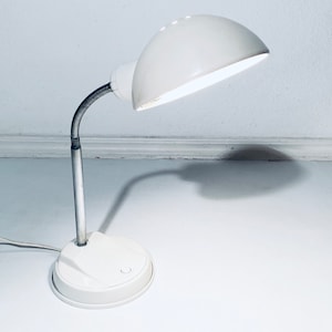 Industrial White Brilliant Leuchten Table Lamp / Vintage Decor 70s