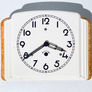 Vintage Mid-Century Ceramic Clock Kitchen Clock / 1960s Decor