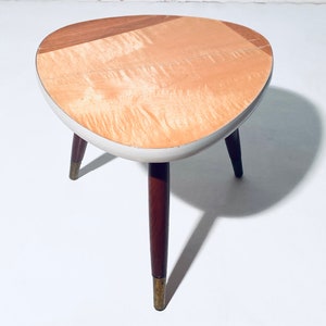 Elegant Mid-Century Wooden Planter Table / 1950s 1960s Rockabilly Style