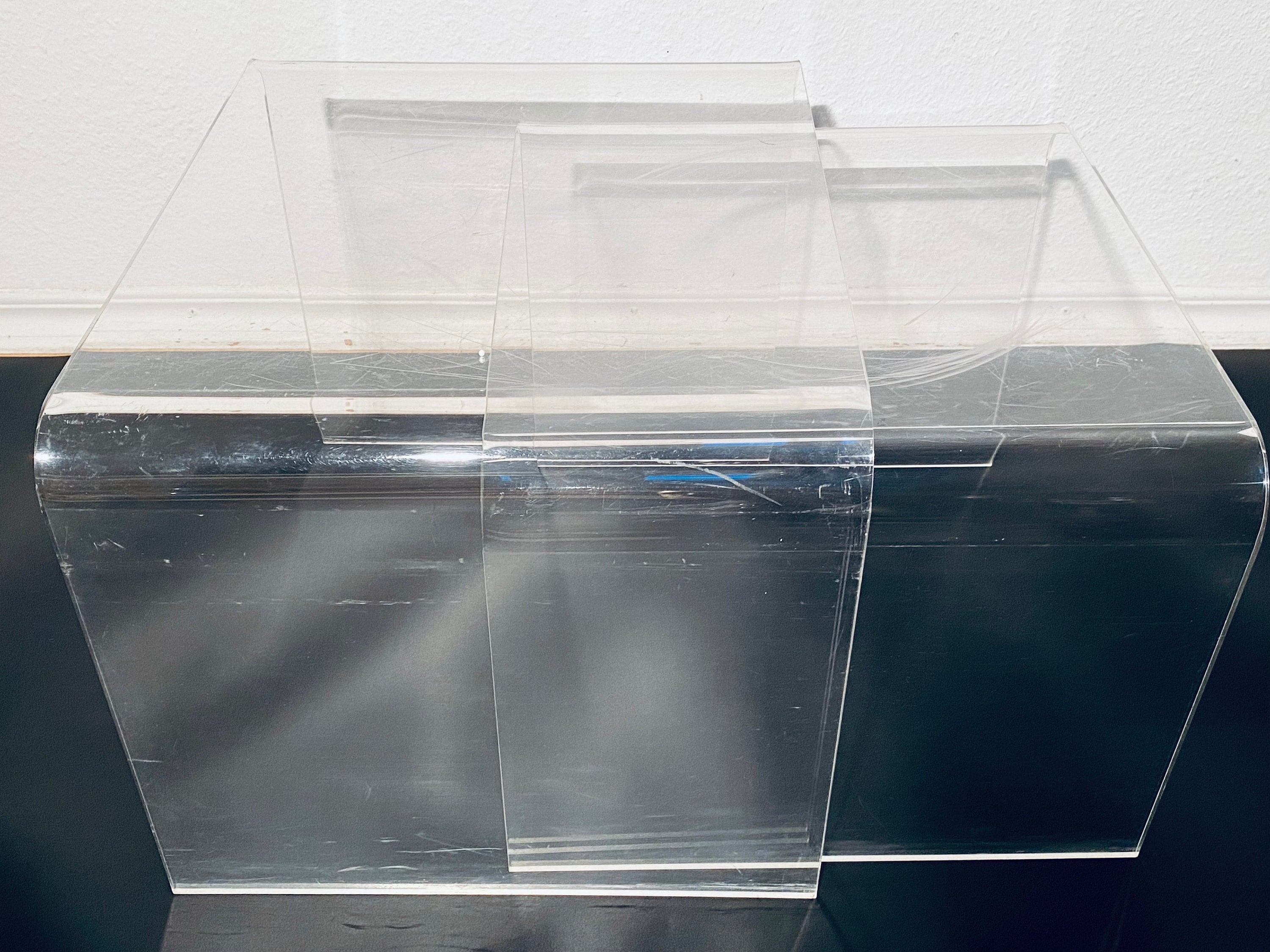 Two Plexiglass Perspex Tables 1980s / Vintage Decor - Etsy