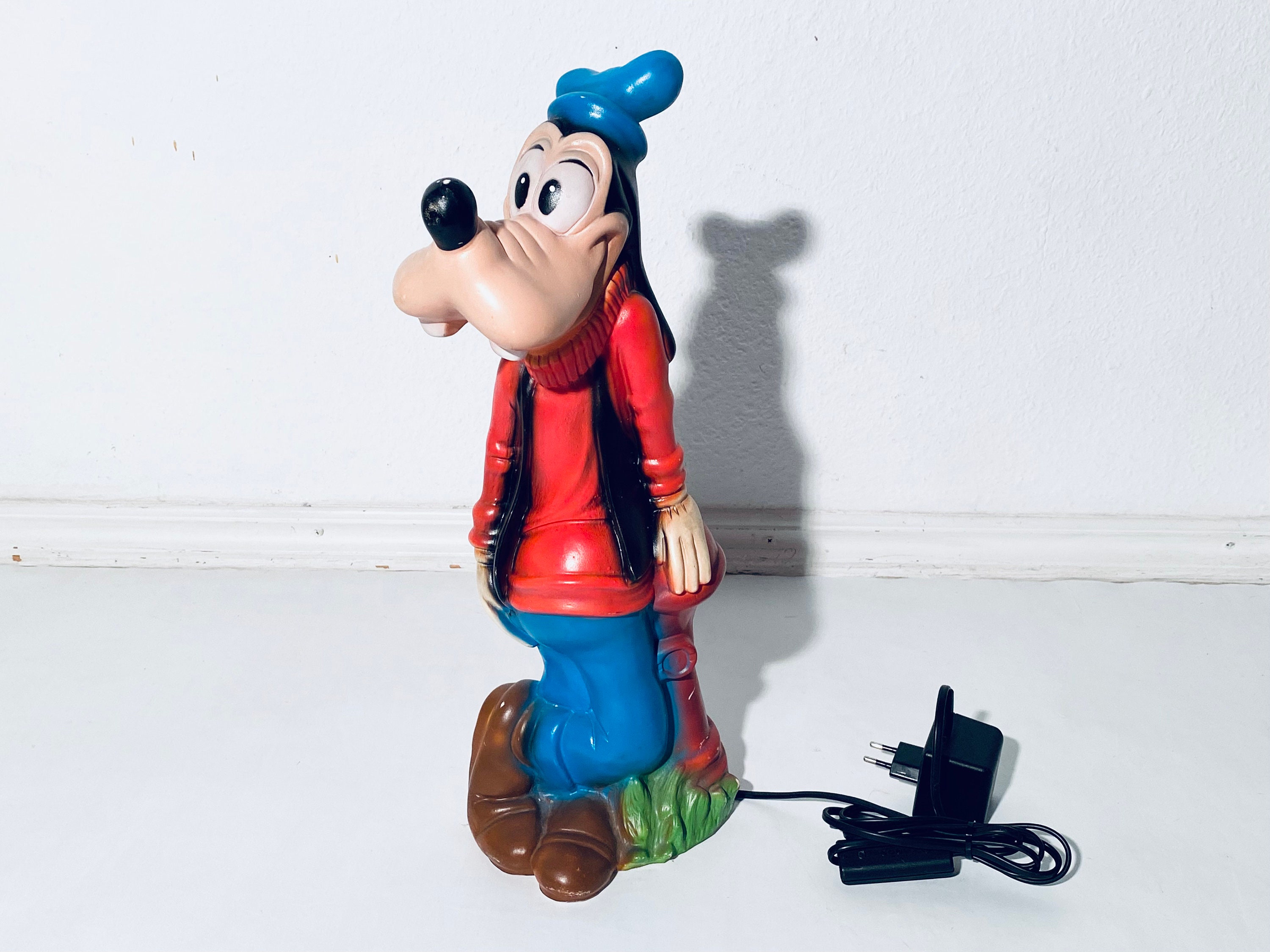 Large Walt Disney Goofy Table Lamp Heico / Vintage 1980s Nightlamp