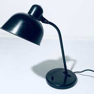 Industrial Black Table Lamp Bauhaus Style / Vintage Decor 1930s