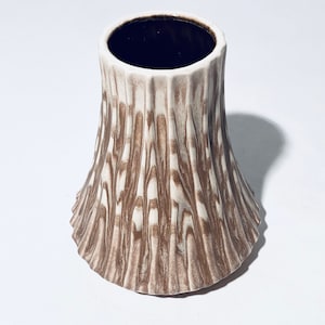 Dümler & Breiden Brown Beige Gradient Triangular Ceramic Vase / 1970s Vintage Decor / 766/19 / WGP
