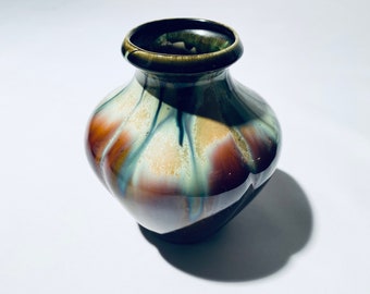 Faiencerie de Thulin Belgium Art Deco Ceramic Vase / 1920s Vintage Decor
