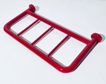 Hewi Wall Clothes Rack Rack Shelf Red Plastic / 1980s Vintage Interior