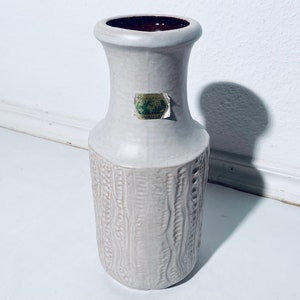 Large Carstens Tönnieshof Gray Ceramic Vase Austria / 7650-39 / 1970s Vintage Decor