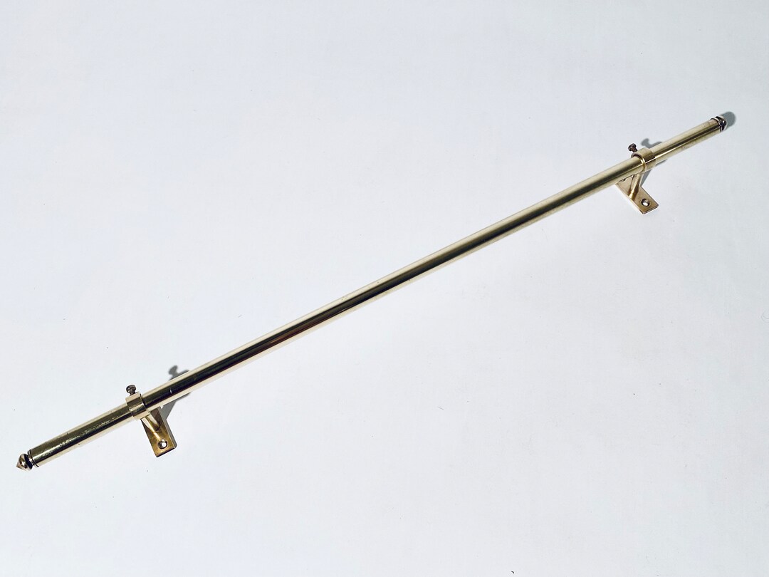 Antique Brass Towel Rack Slim & Slender / Vintage Kitchen Bathroom ...