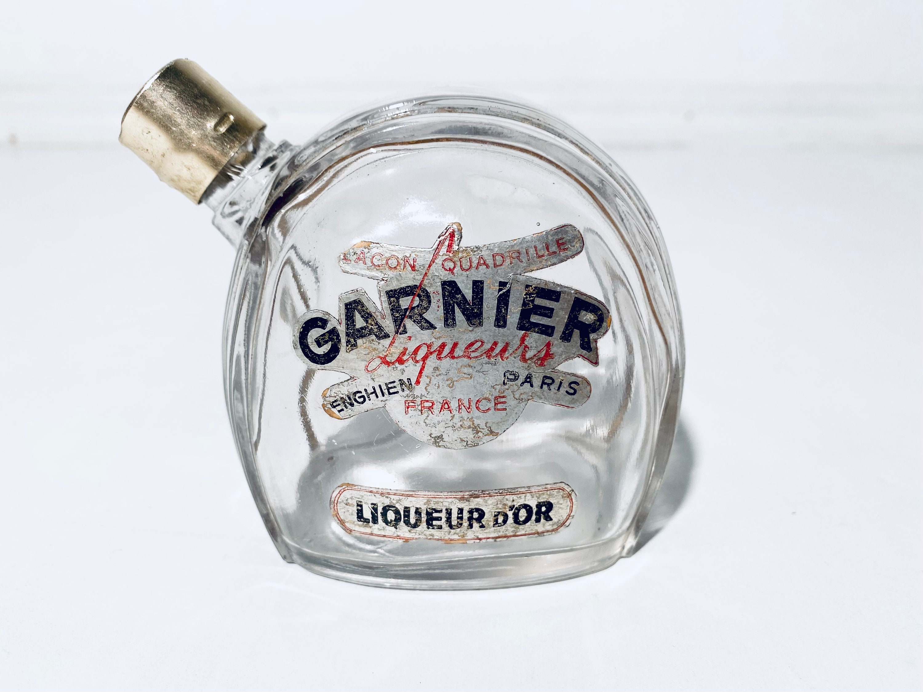 Antique Garnier Liqueur D'OR Paris Liquer Bottle Set / 20s Vintage