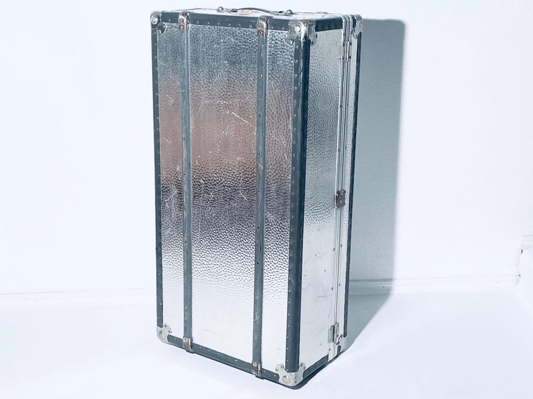 1930s Rimowa Aluminum Overseas Travel Suitcase / Luxury Home Decor