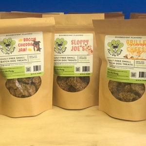 5 Bags Sandwich Line Woof Pack Dog Puppy Treat Gift Box