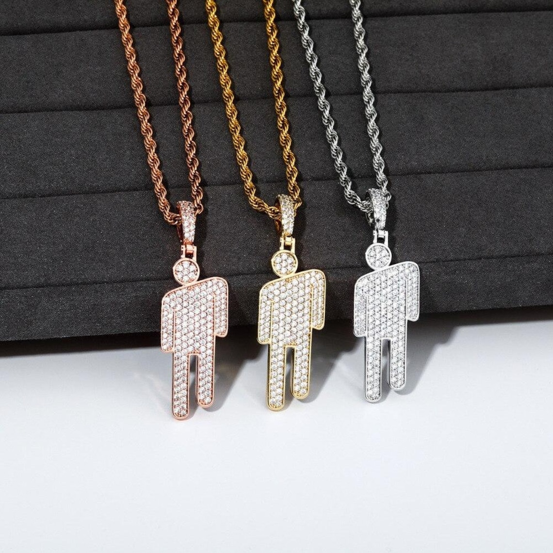 Billie Eilish Blohsh Crystal Pendant Necklace Etsy