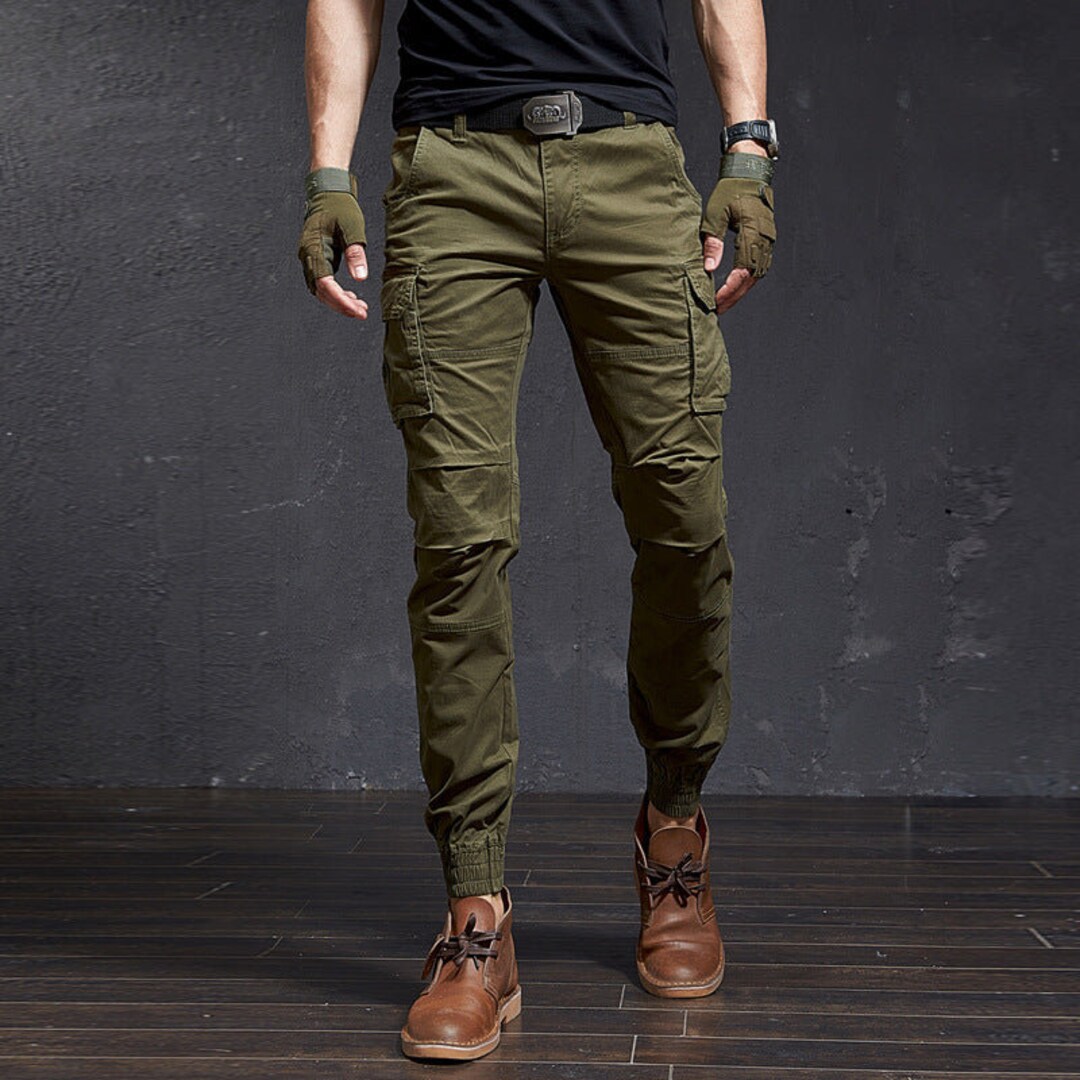 Men Slim Military Camouflage Casual Tactical Cargo Pant - Etsy UK