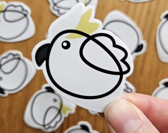 Sulphur Crested Cockatoo Borb Sticker | Glossy Vinyl Die-Cut