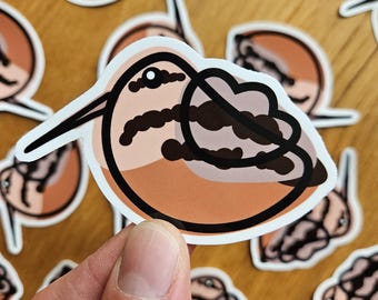American Woodcock Borb Sticker | Glossy Vinyl Die-Cut