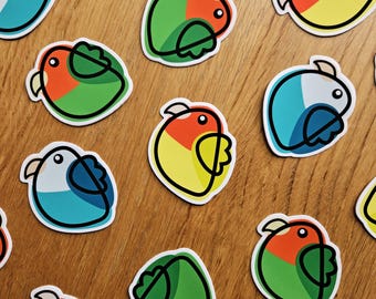 Lovebird Borb Sticker | Glossy Vinyl Die-Cut