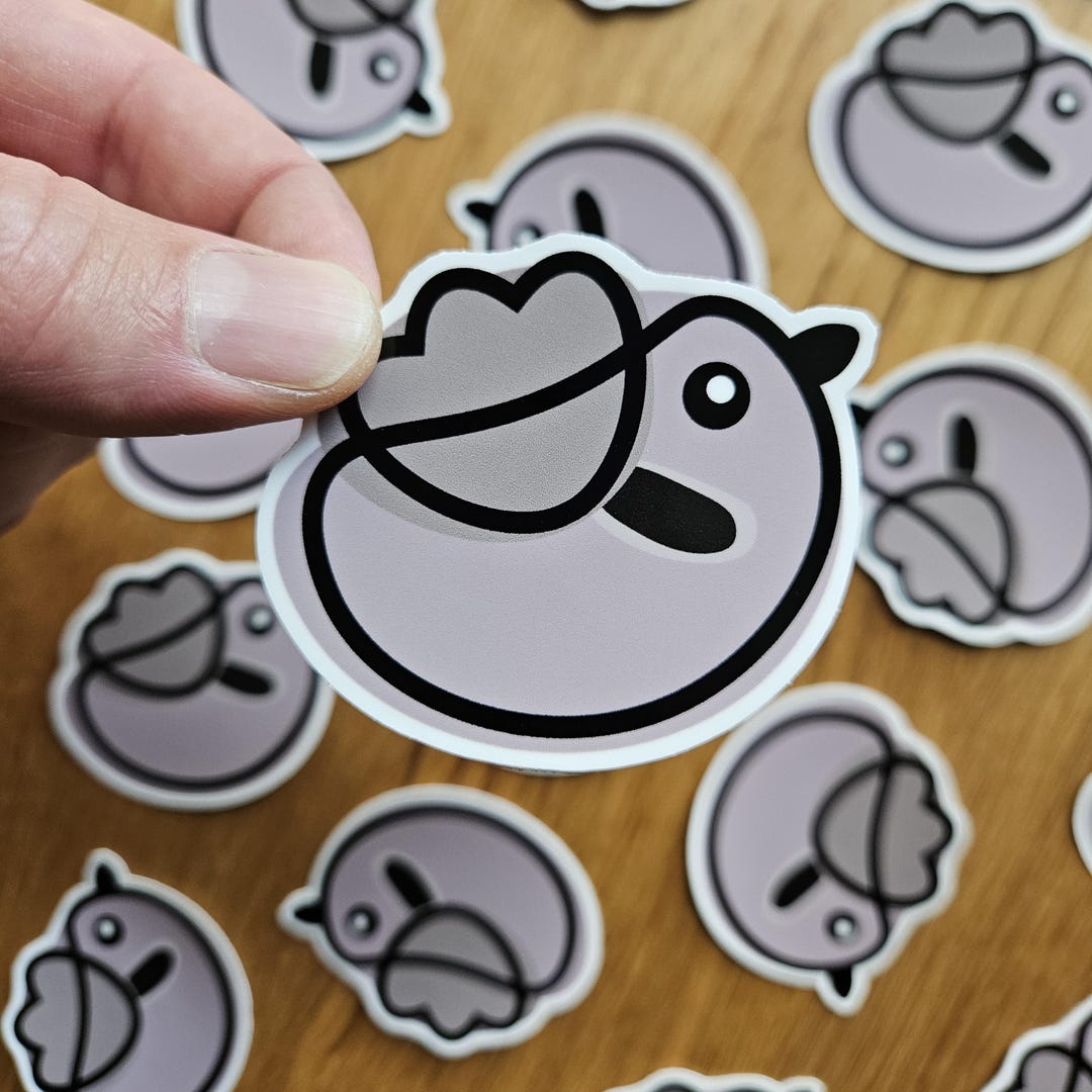 Eurasian Collared Dove Borb Sticker | Glossy Vinyl Die-cut - Etsy