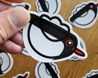 Eurasian Oystercatcher Borb Sticker | Glossy Vinyl Die-Cut