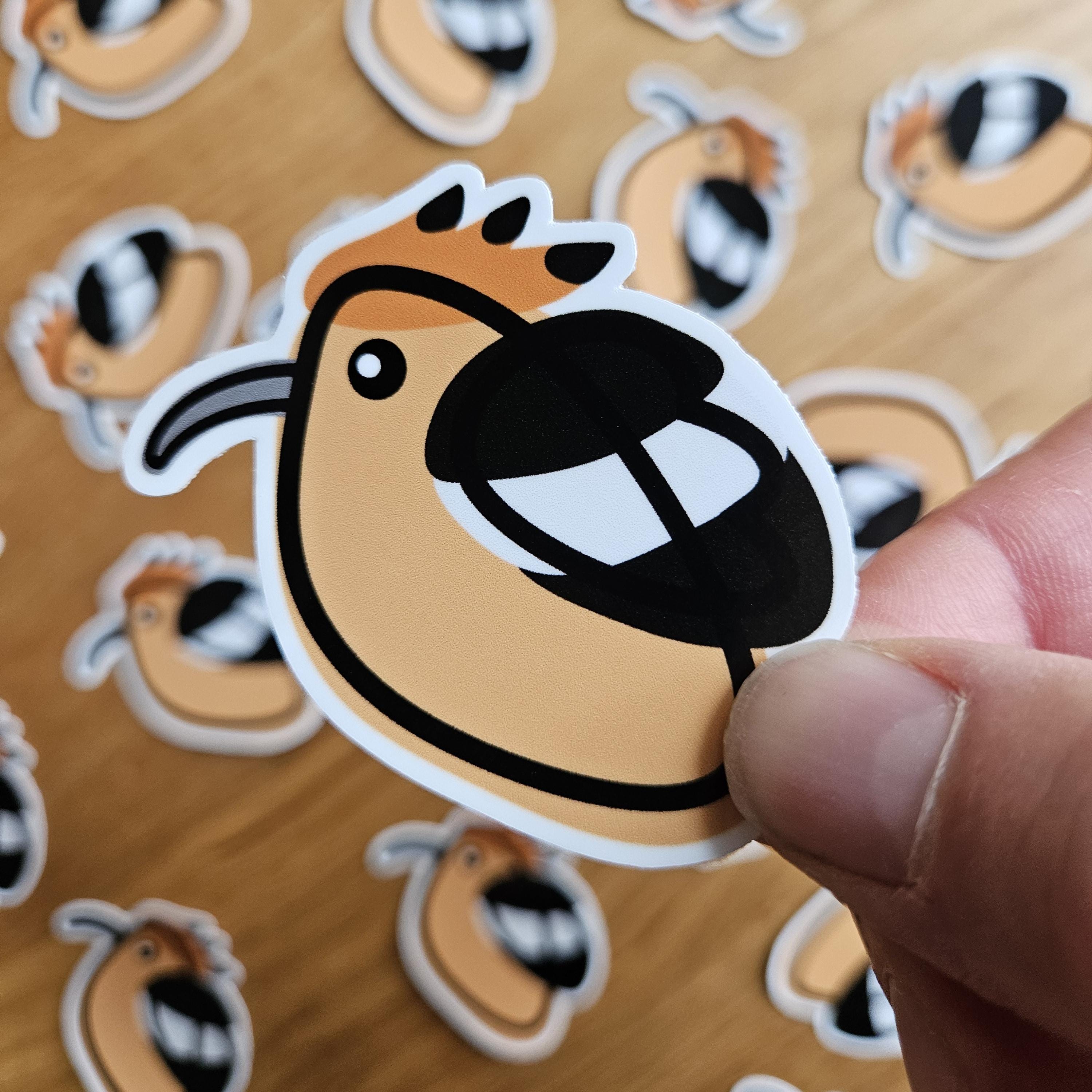 Eurasian Hoopoe Borb Sticker | Glossy Vinyl Die-cut - Etsy