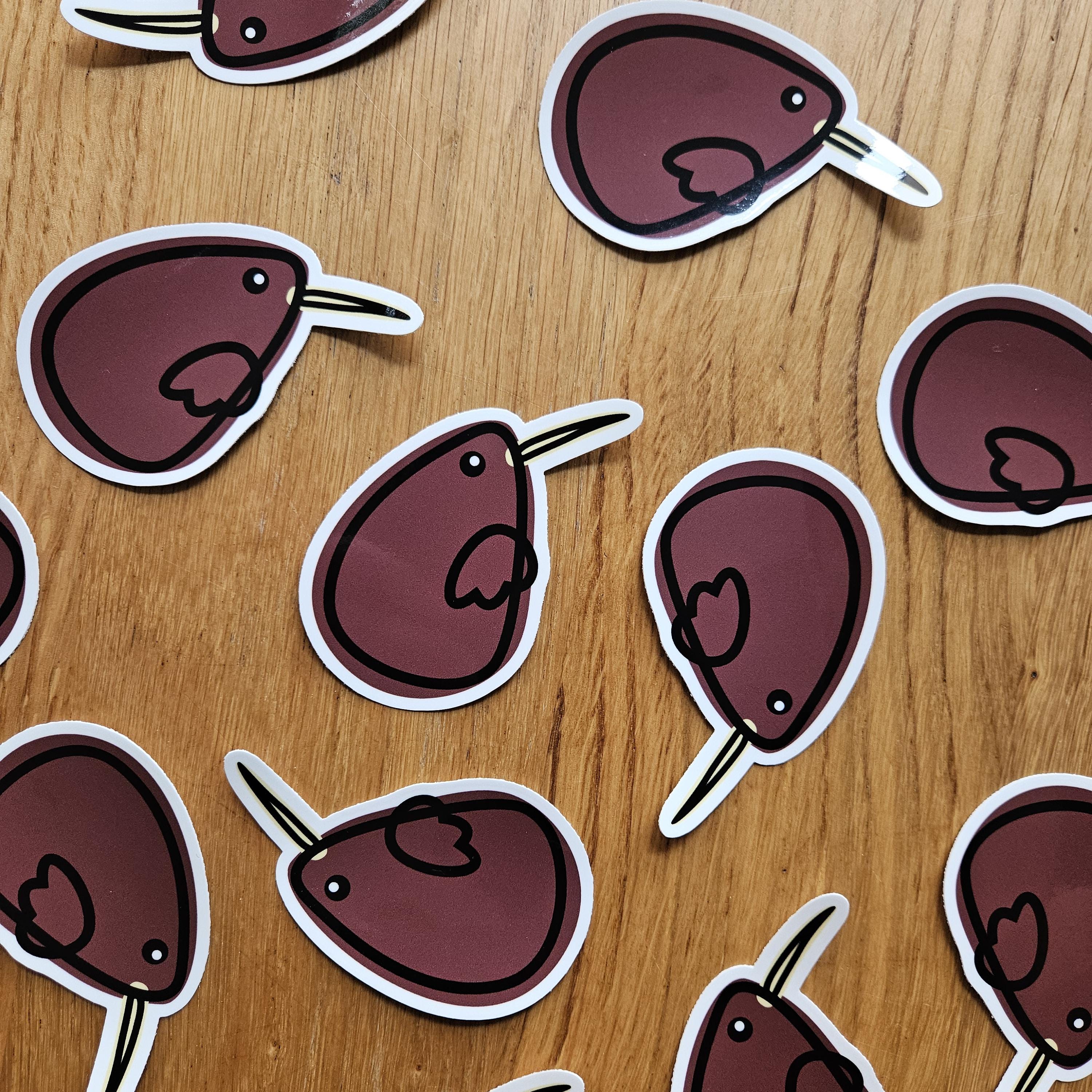 Kiwi Borb Sticker | Glossy Vinyl Die-cut - Etsy