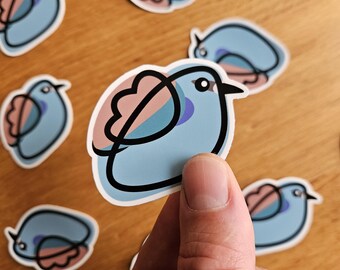 European Roller Borb Sticker | Glossy Vinyl Die-Cut